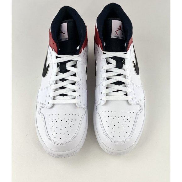 Nike Air Jordan 1 Mid Chicago 2019 Men's Sneakers Rare Shoe White Red Black - Picture 11 of 12